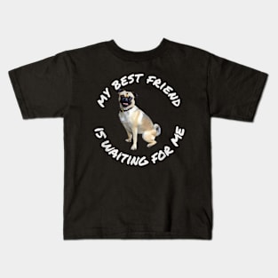 Puggle Puppy Dog My Best Friend Is Waiting Kids T-Shirt